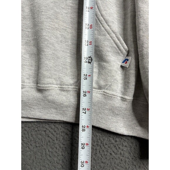 Vintage Y2K Russell Athletic Gray Blank Cotton Men’s Hoodie Size Large - Picture 8 of 14